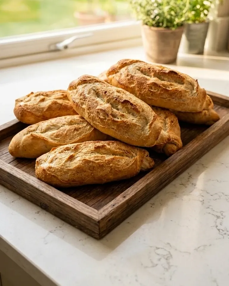 Panes caseros sin gluten de Bilu recién horneados