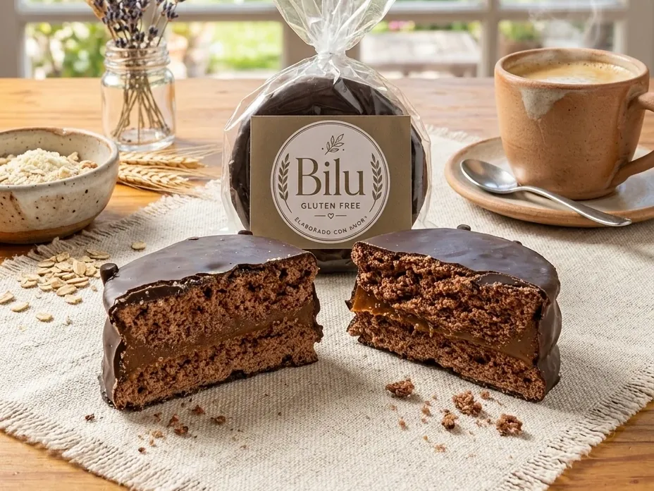 Alfajor de chocolate sin TACC de Bilu Gluten Free